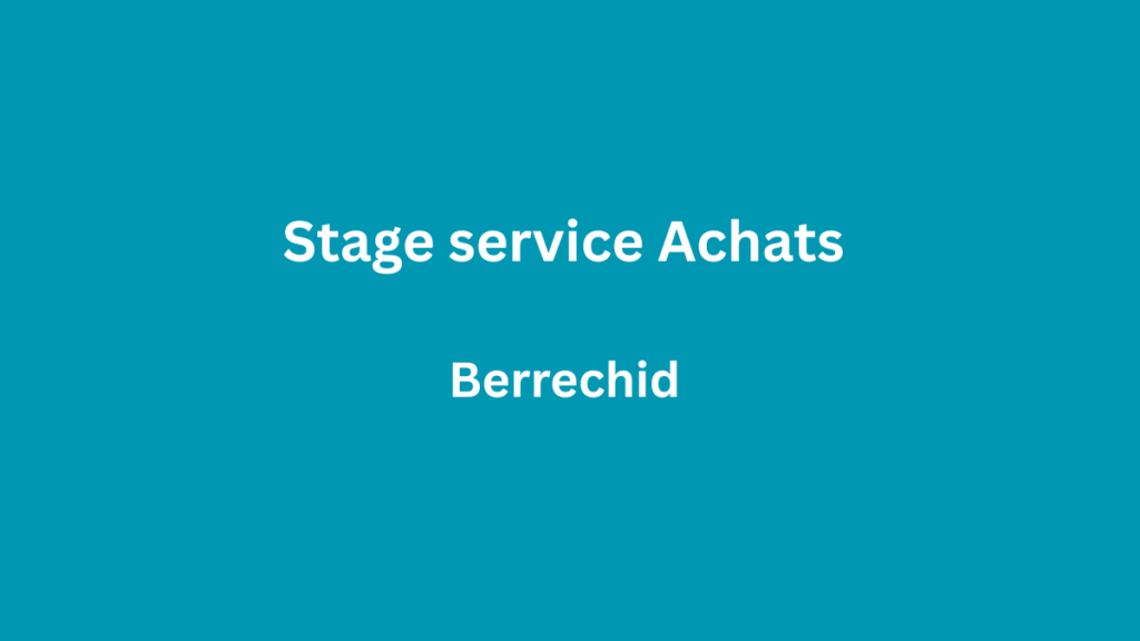 Kaprefa offre un stage service Achats à Berrechid