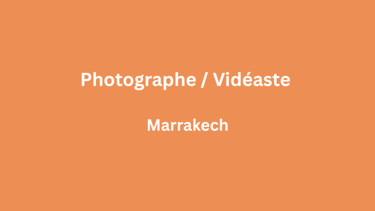 OG Communication recrute Photographe Vidéaste à Marrakech