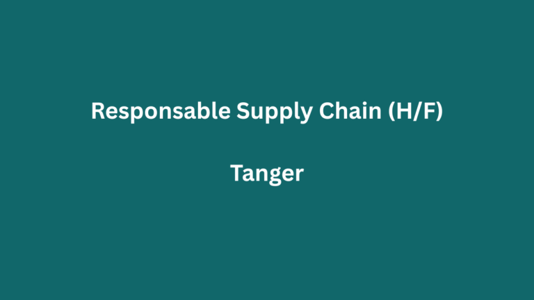 Responsable Supply Chain à Tanger