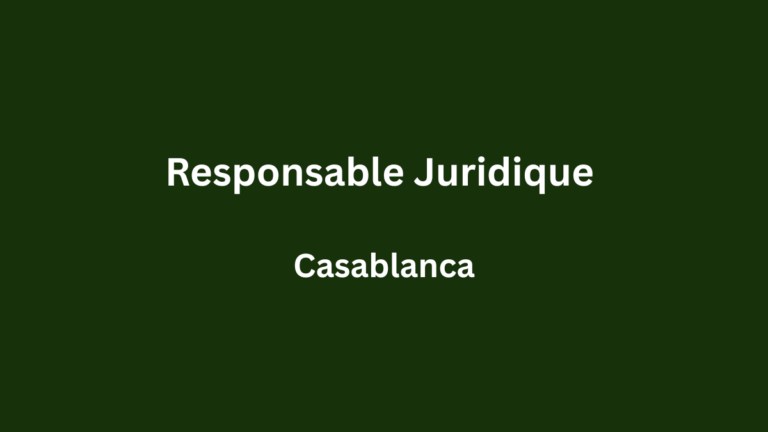 Addwork recrute Responsable Juridique à Casablanca