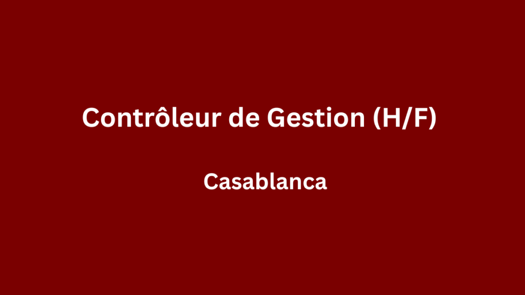 Avanta Maroc recrute Contrôleur de Gestion (HF) à Casablanca