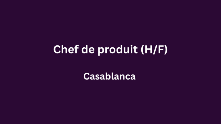 Chef de produit à Casablanca