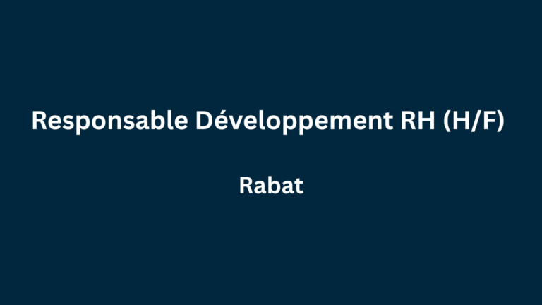 Ifcar Job recrute Responsable Développement RH (HF) à Rabat