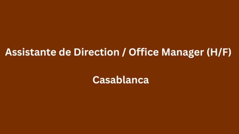 Avanta Maroc recrute Assistante de Direction Office Manager (HF) à Casablanca