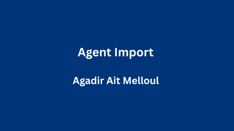 SCPC SAPEL recrute Agent Import à Agadir Ait Melloul